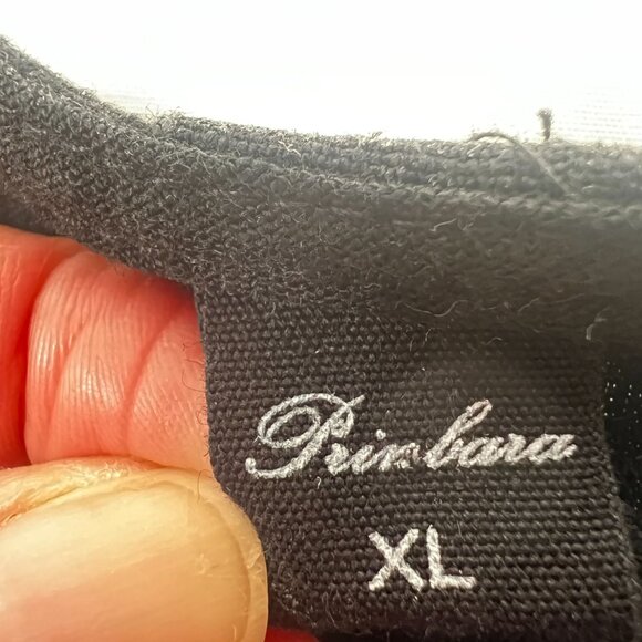 Prinbara Cropped Ruffle Tank Top Sleeveless Linen Blend Black XL - Picture 8 of 12